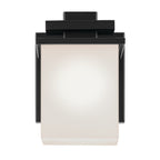 KICHLER 45149BK Tully 6.5" 1-Light Wall Sconce With Satin Etched Cased Opal Glass In Black