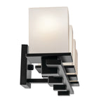 KICHLER 45152BK Tully 32" 4-Light Vanity Light With Satin Etched Cased Opal Glass In Black