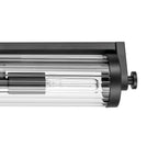 KICHLER 45649BK Azores 25" 4-Light Linear Vanity With Clear Fluted Glass In Black