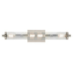 KICHLER 45649PN Azores 25" 4-Light Linear Vanity With Clear Fluted Glass In Polished Nickel