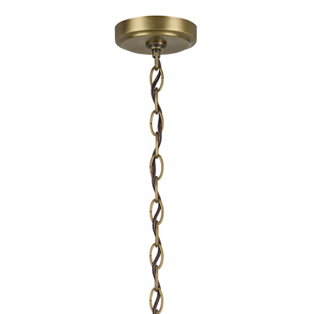 KICHLER 52616NBR Winslow 16.5" 6-Light Chandelier With Clear Seeded Glass In Natural Brass
