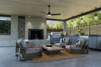 KICHLER 310254SBK 54 Inch Fit Ceiling Fan With Satin Etched Cased Opal Glass In Satin Black With Satin Black Blades