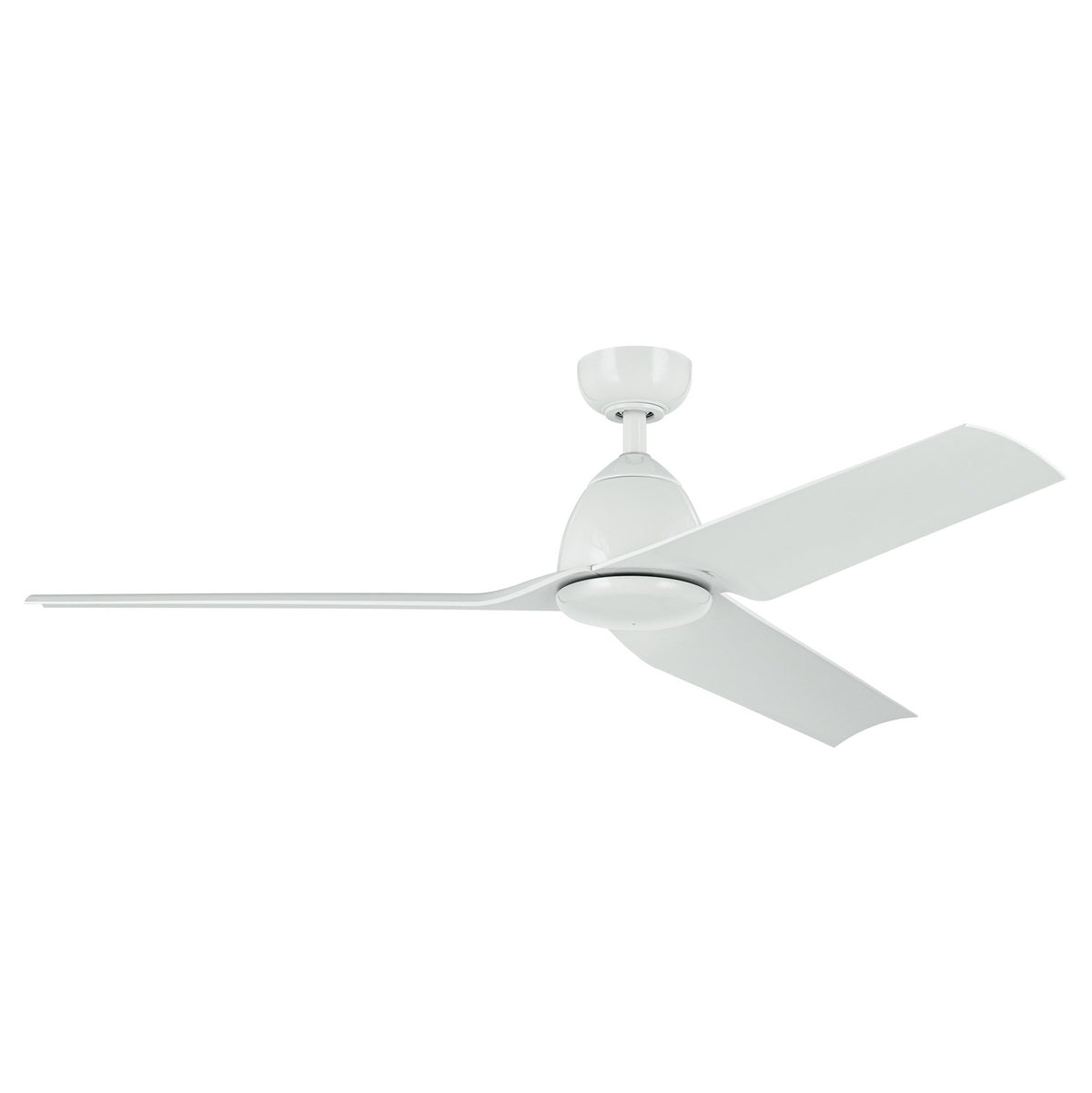 KICHLER 310254WH 54 Inch Fit Ceiling Fan With Satin Etched Cased Opal Glass In White With White Blades