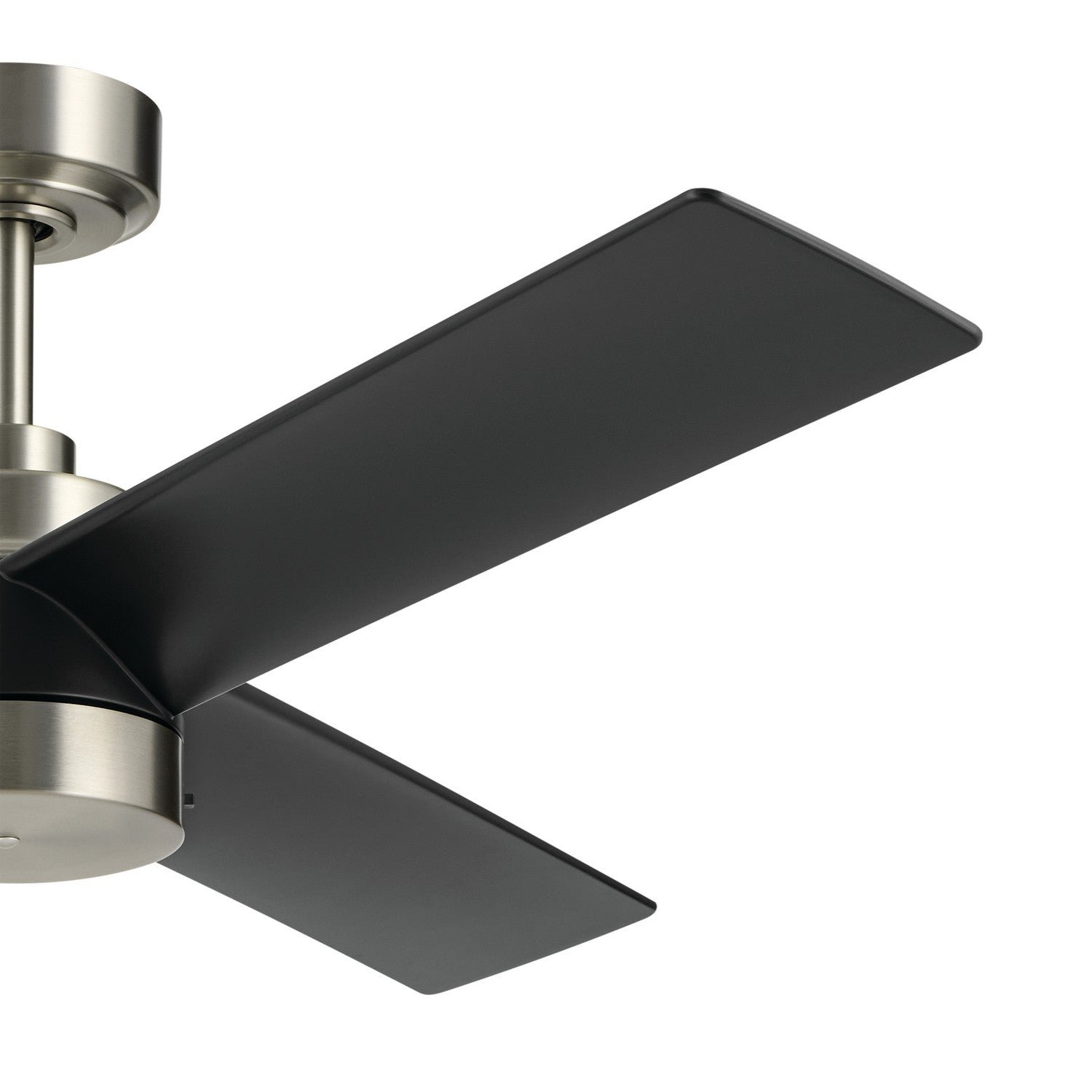 KICHLER 300375NI 52 Inch Spyn Lite Fan In Brushed Nickel With Black Blades