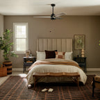 KICHLER 300375SBK 52 Inch Spyn Lite Fan In Satin Black With Silver Blades