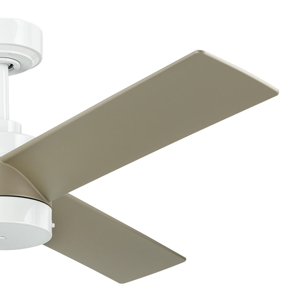 KICHLER 300375WH 52 Inch Spyn Lite Fan In White With Silver Blades