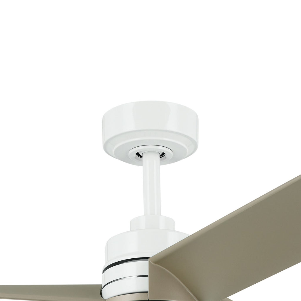 KICHLER 300375WH 52 Inch Spyn Lite Fan In White With Silver Blades