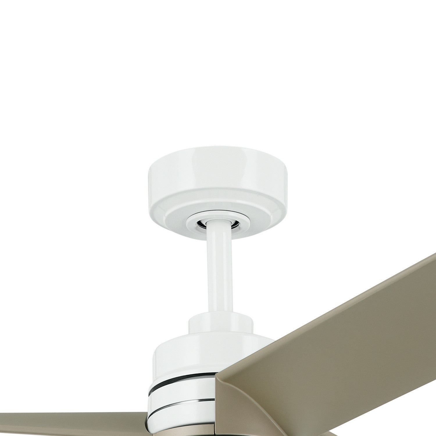 KICHLER 300375WH 52 Inch Spyn Lite Fan In White With Silver Blades