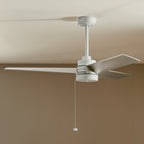 KICHLER 300375WH 52 Inch Spyn Lite Fan In White With Silver Blades