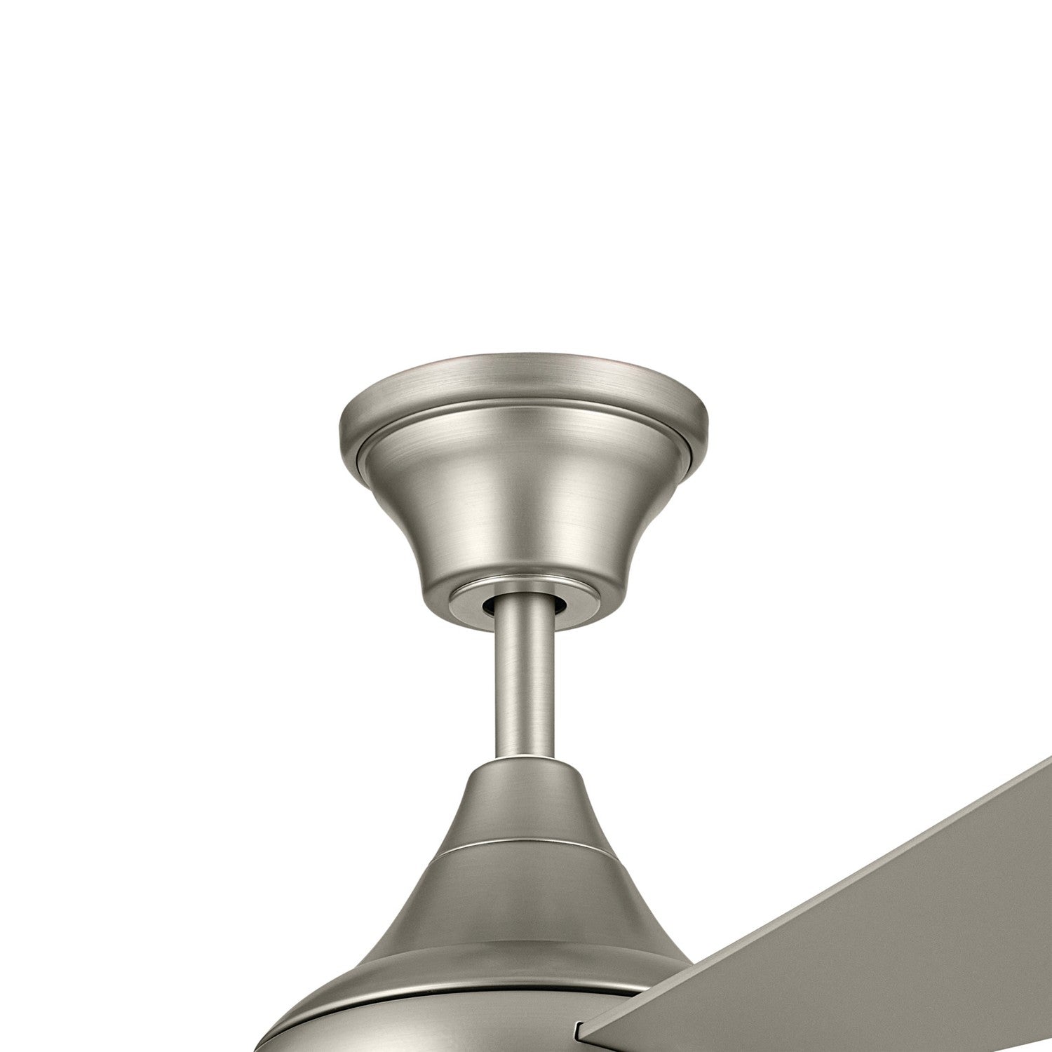 KICHLER 310354NI 54 Inch Ample Ceiling Fan With Satin Etched Cased Opal Glass In Brushed Nickel With Silver Blades