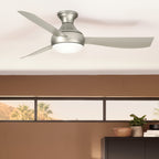 KICHLER 310354NI 54 Inch Ample Ceiling Fan With Satin Etched Cased Opal Glass In Brushed Nickel With Silver Blades