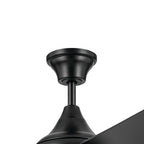 KICHLER 310354SBK 54 Inch Ample Ceiling Fan With Satin Etched Cased Opal Glass In Satin Black With Satin Black Blades
