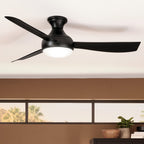 KICHLER 310354SBK 54 Inch Ample Ceiling Fan With Satin Etched Cased Opal Glass In Satin Black With Satin Black Blades