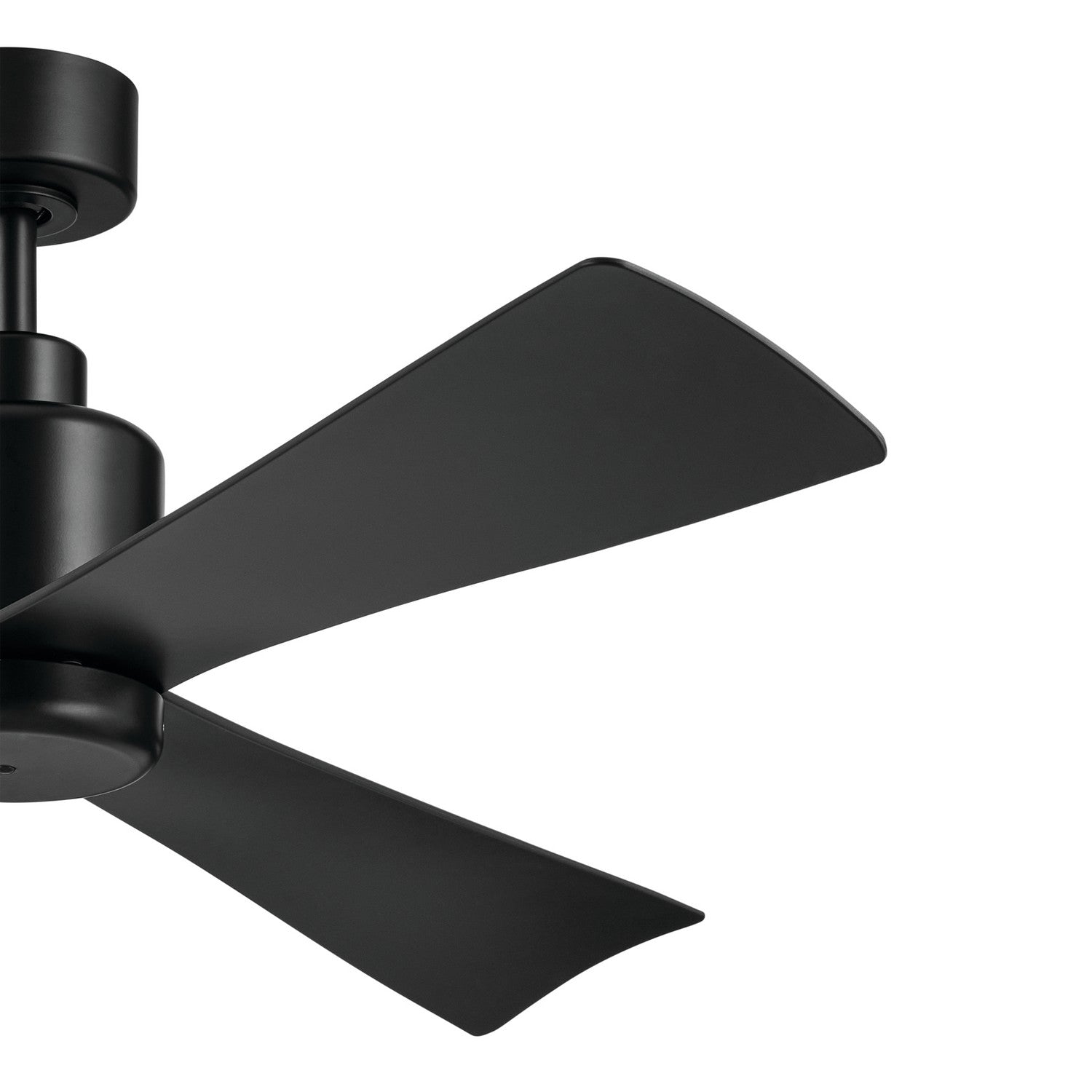 KICHLER 310452SBK 52 Inch True Ceiling Fan In Satin Black With Satin Black Blades