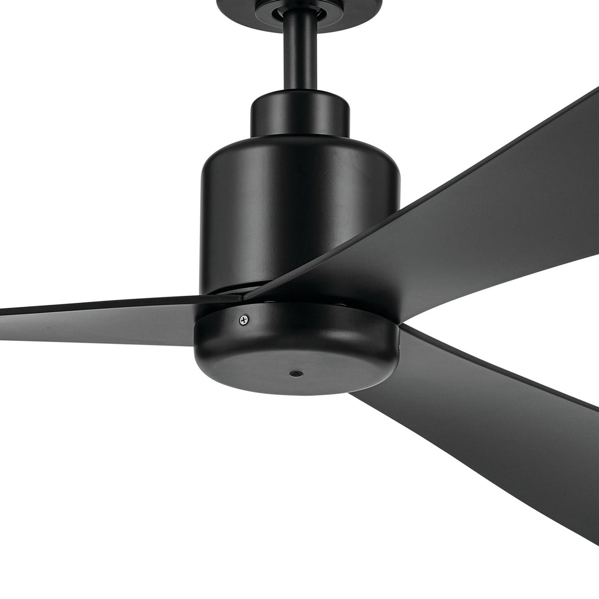 KICHLER 310452SBK 52 Inch True Ceiling Fan In Satin Black With Satin Black Blades