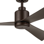 KICHLER 310452SNB 52 Inch True Ceiling Fan In Satin Natural Bronze With Satin Natural Bronze Blades