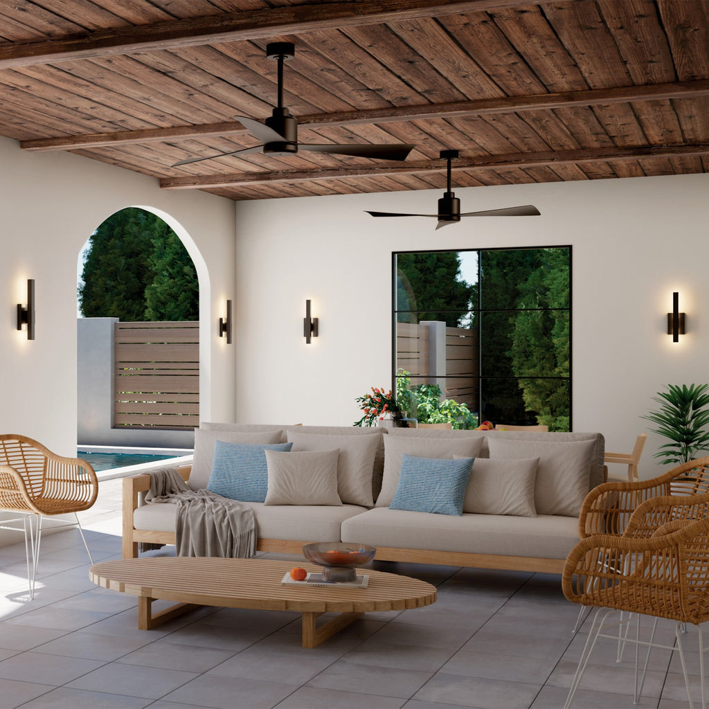 KICHLER 310452SNB 52 Inch True Ceiling Fan In Satin Natural Bronze With Satin Natural Bronze Blades