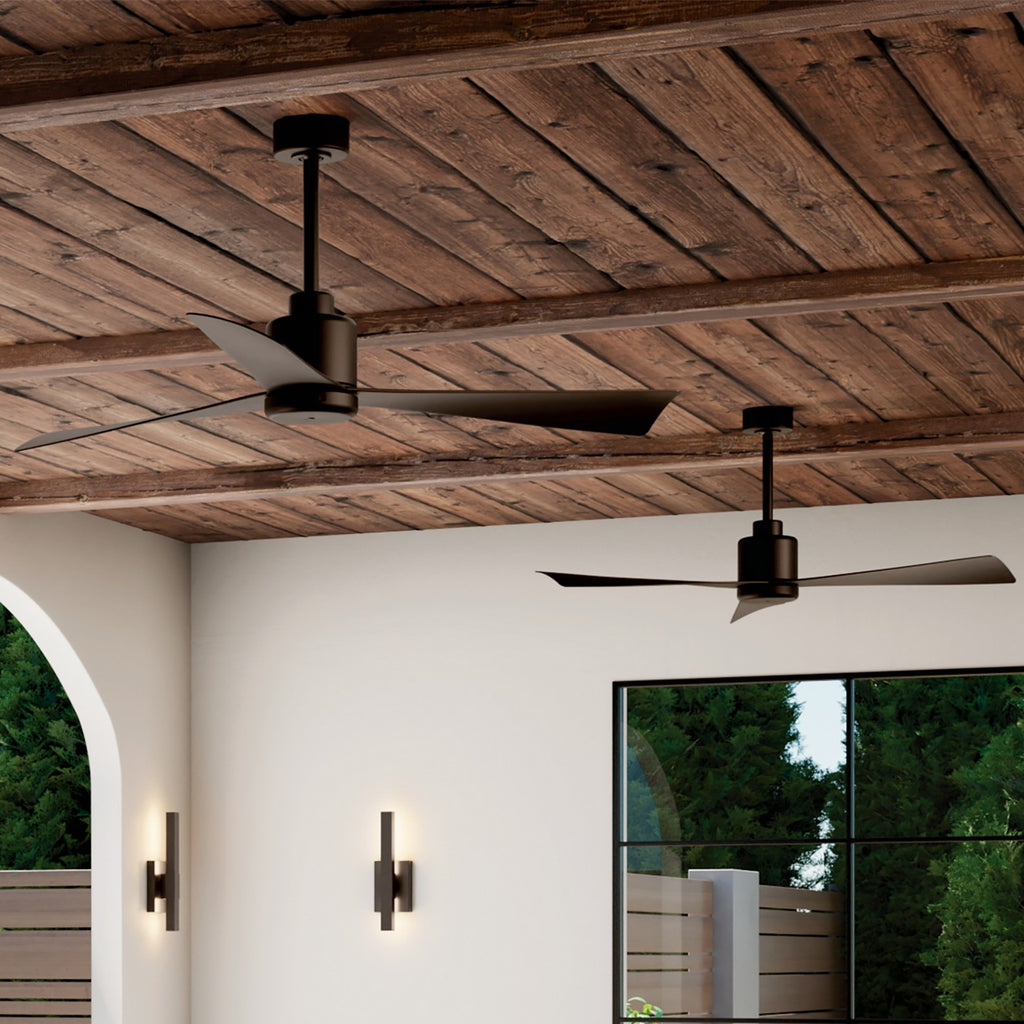 KICHLER 310452SNB 52 Inch True Ceiling Fan In Satin Natural Bronze With Satin Natural Bronze Blades