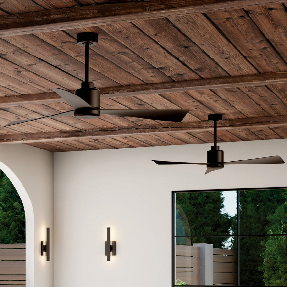 KICHLER 310452SNB 52 Inch True Ceiling Fan In Satin Natural Bronze With Satin Natural Bronze Blades