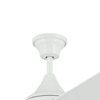 KICHLER 310354WH 54 Inch Ample Ceiling Fan With Satin Etched Cased Opal Glass In White With White Blades