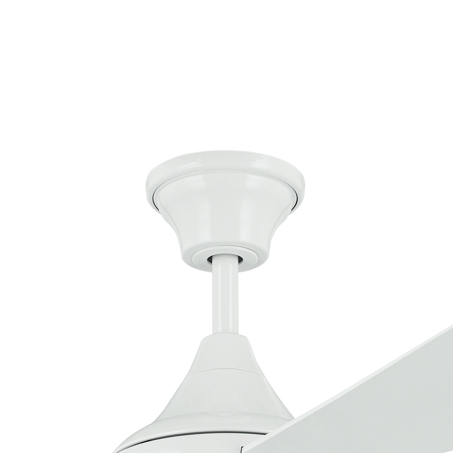 KICHLER 310354WH 54 Inch Ample Ceiling Fan With Satin Etched Cased Opal Glass In White With White Blades