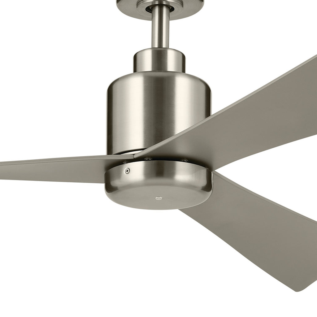 KICHLER 310452BSS 52 Inch True Ceiling Fan In Brushed Stainless Steel With Silver Blades