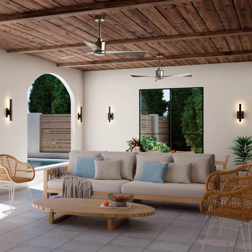 KICHLER 310452BSS 52 Inch True Ceiling Fan In Brushed Stainless Steel With Silver Blades