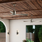KICHLER 310452BSS 52 Inch True Ceiling Fan In Brushed Stainless Steel With Silver Blades