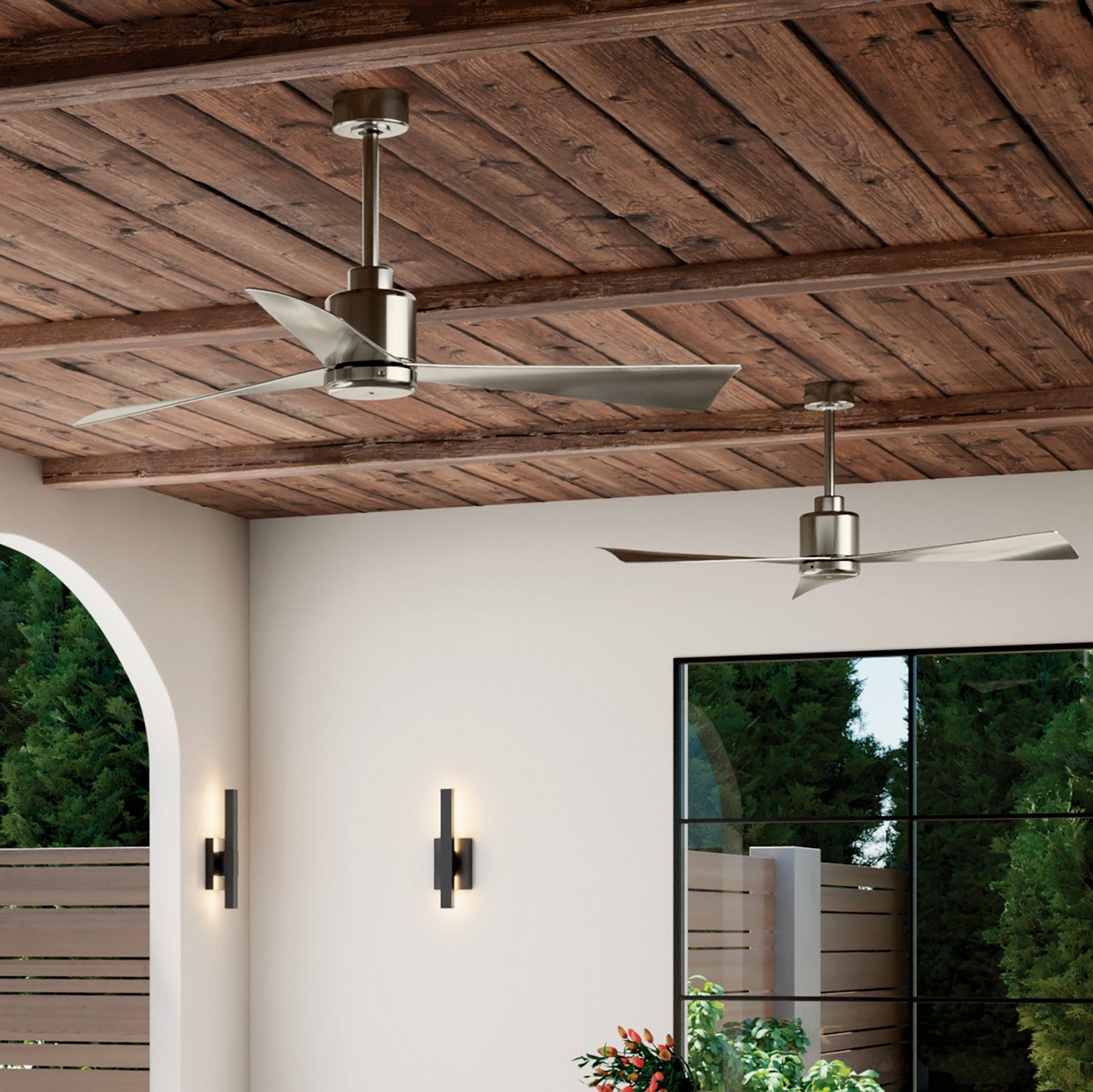 KICHLER 310452BSS 52 Inch True Ceiling Fan In Brushed Stainless Steel With Silver Blades