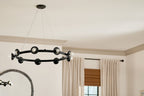 KICHLER 52642BK Palta 34.5 Inch 9 Light Chandelier In Black