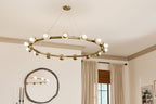 KICHLER 52644CPZ Palta 50 Inch 15 Light Chandelier In Champagne Bronze