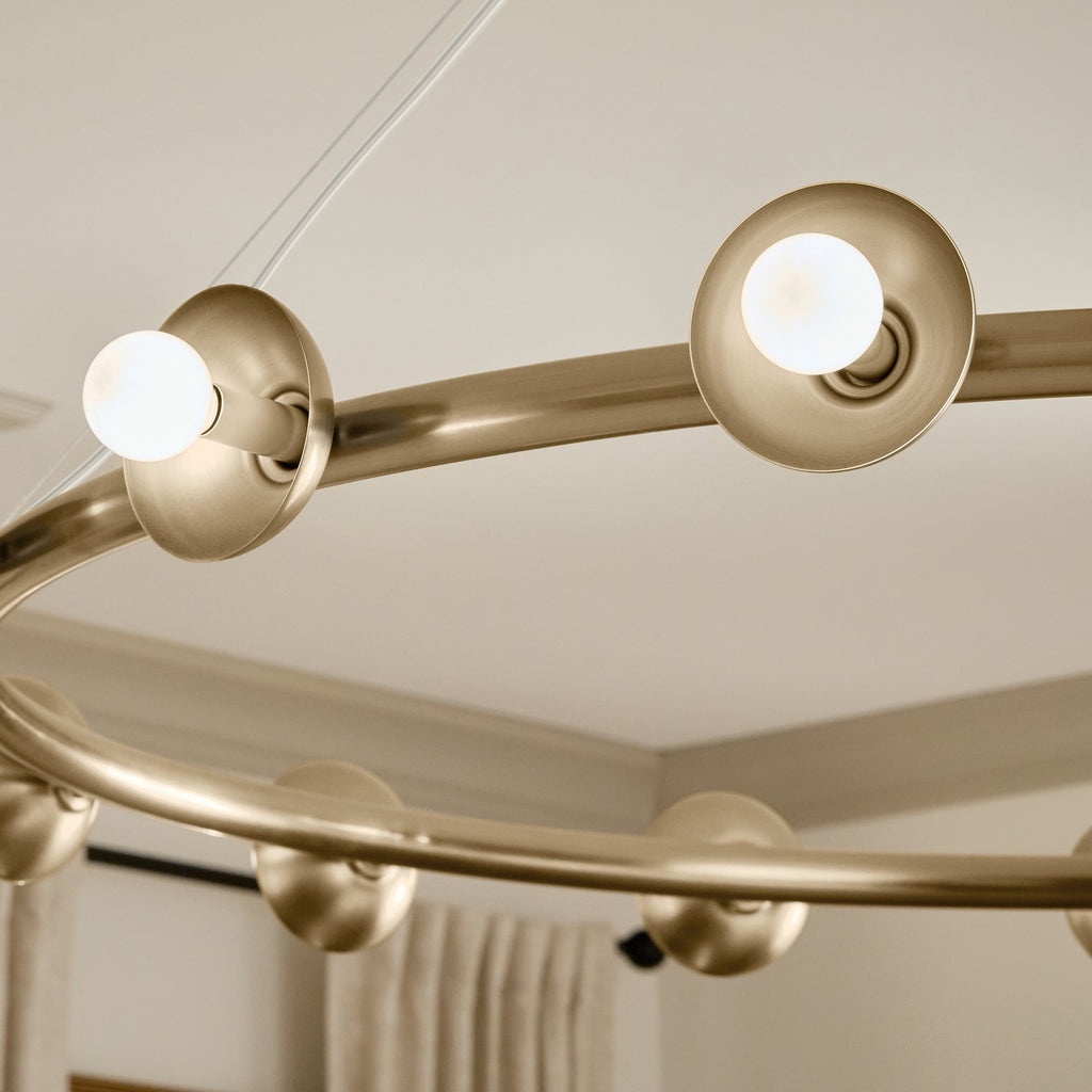 KICHLER 52644CPZ Palta 50 Inch 15 Light Chandelier In Champagne Bronze
