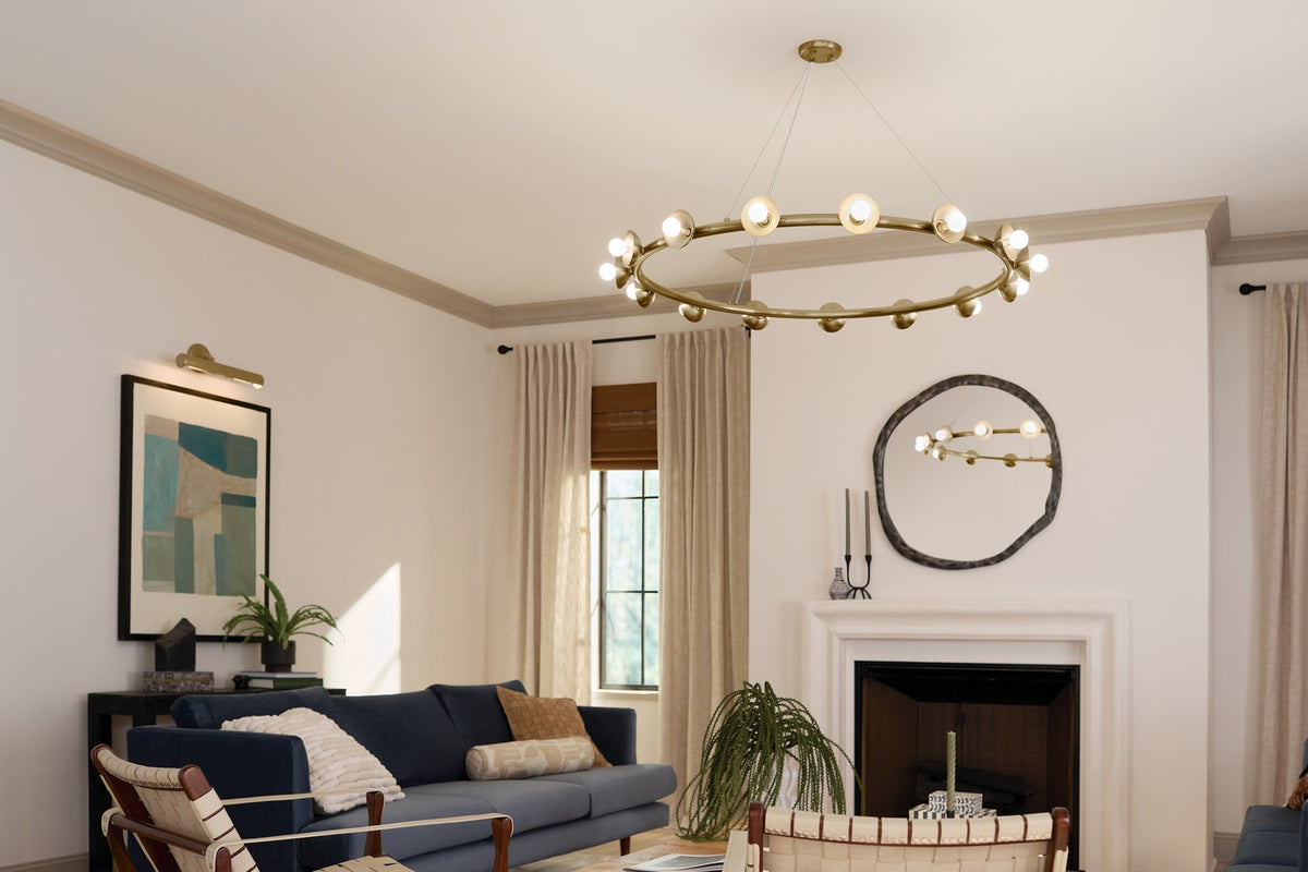 KICHLER 52644CPZ Palta 50 Inch 15 Light Chandelier In Champagne Bronze