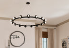 KICHLER 52644BK Palta 50 Inch 15 Light Chandelier In Black
