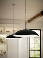 KICHLER 52638BK Delarosa 20 Inch 1 Light Pendant In Black And Champagne Bronze