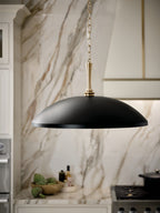 KICHLER 52638BK Delarosa 20 Inch 1 Light Pendant In Black And Champagne Bronze