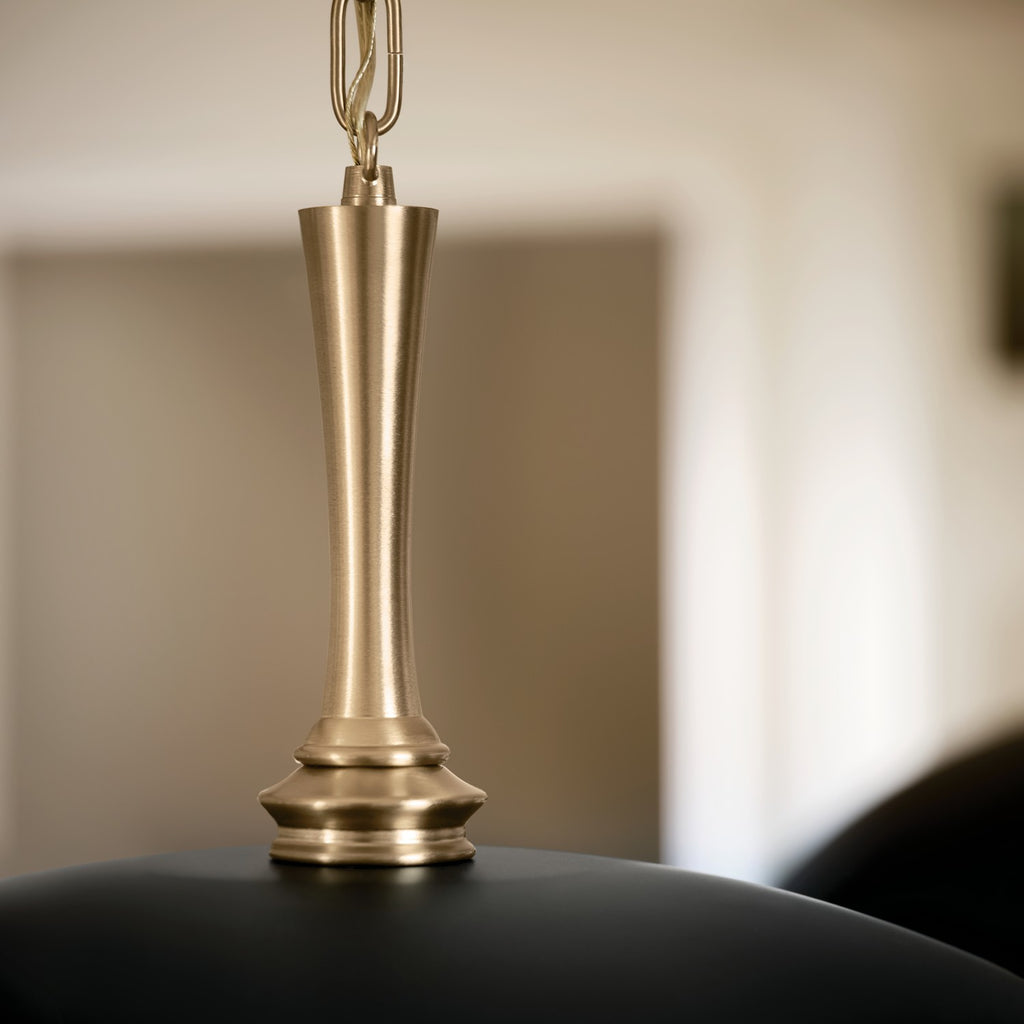 KICHLER 52638BK Delarosa 20 Inch 1 Light Pendant In Black And Champagne Bronze