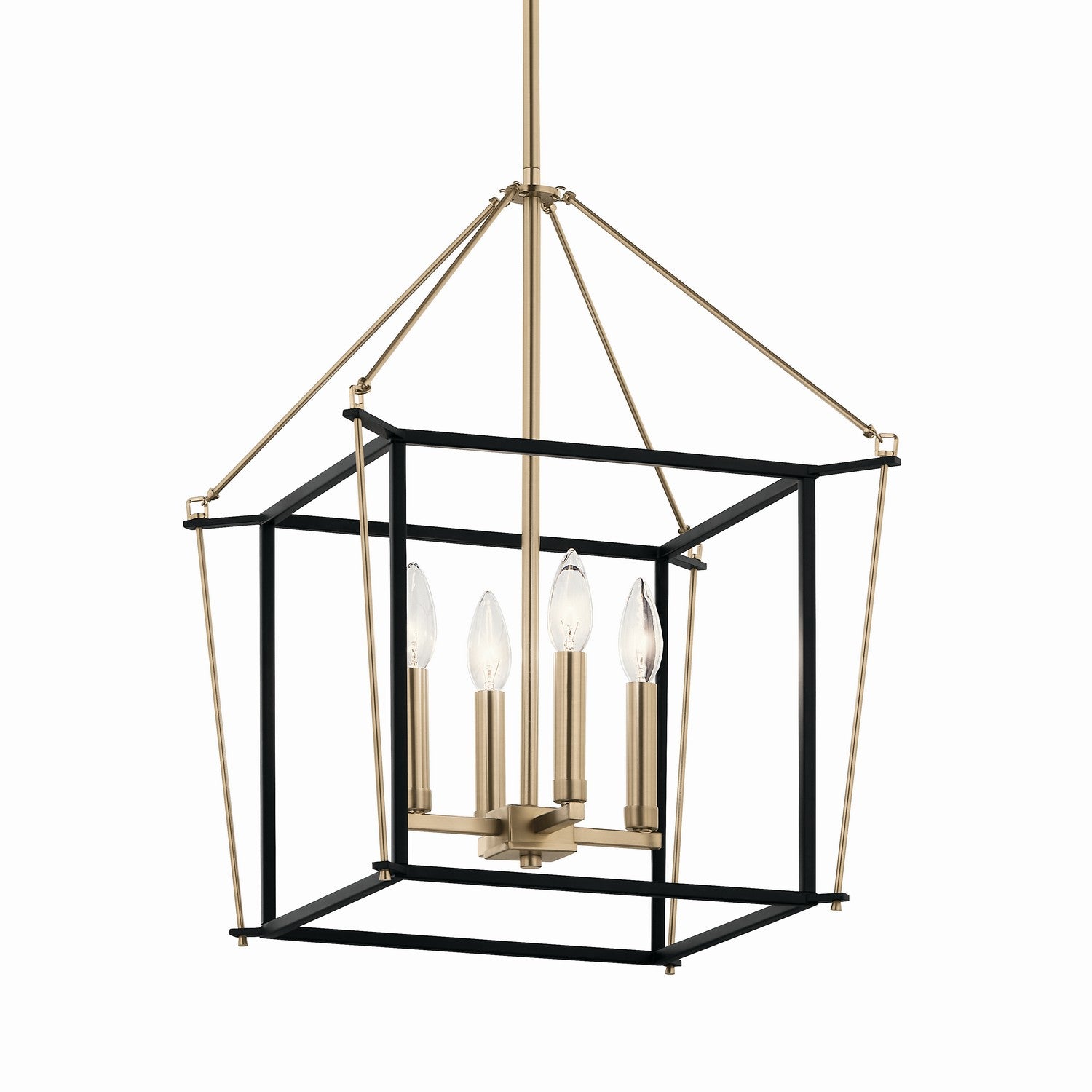 KICHLER 52626CPZ Eisley 21.25 Inch 4 Light Foyer Pendant In Champagne Bronze And Black