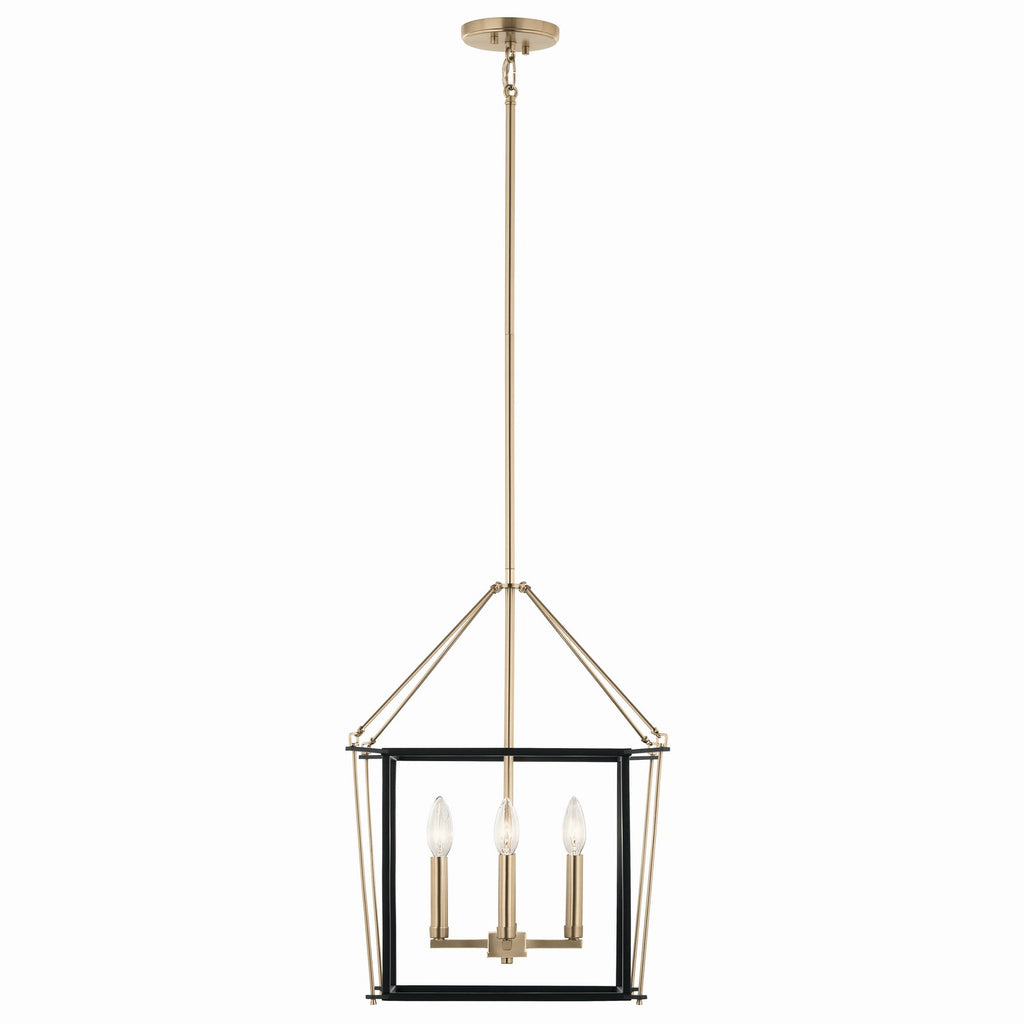 KICHLER 52626CPZ Eisley 21.25 Inch 4 Light Foyer Pendant In Champagne Bronze And Black