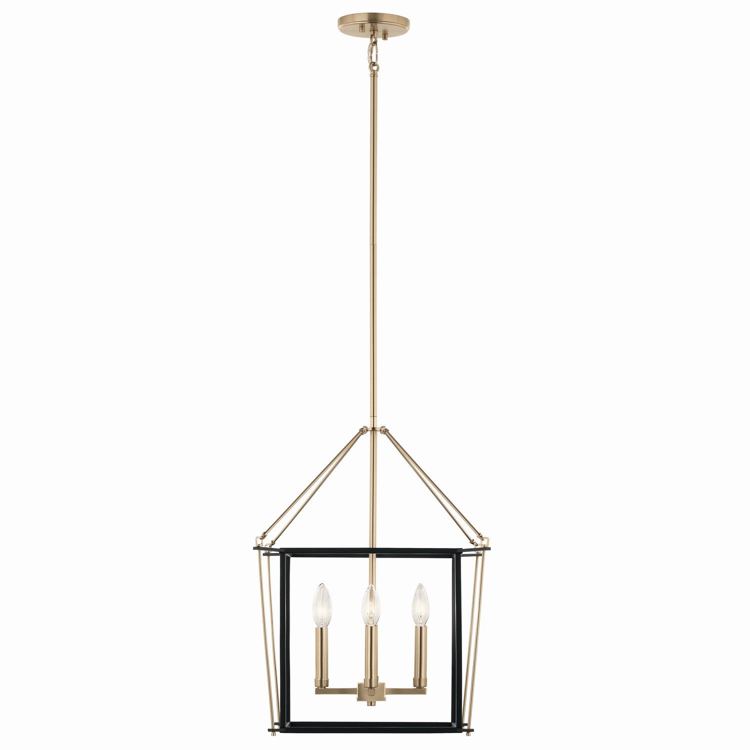 KICHLER 52626CPZ Eisley 21.25 Inch 4 Light Foyer Pendant In Champagne Bronze And Black