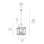 KICHLER 52626CPZ Eisley 21.25 Inch 4 Light Foyer Pendant In Champagne Bronze And Black