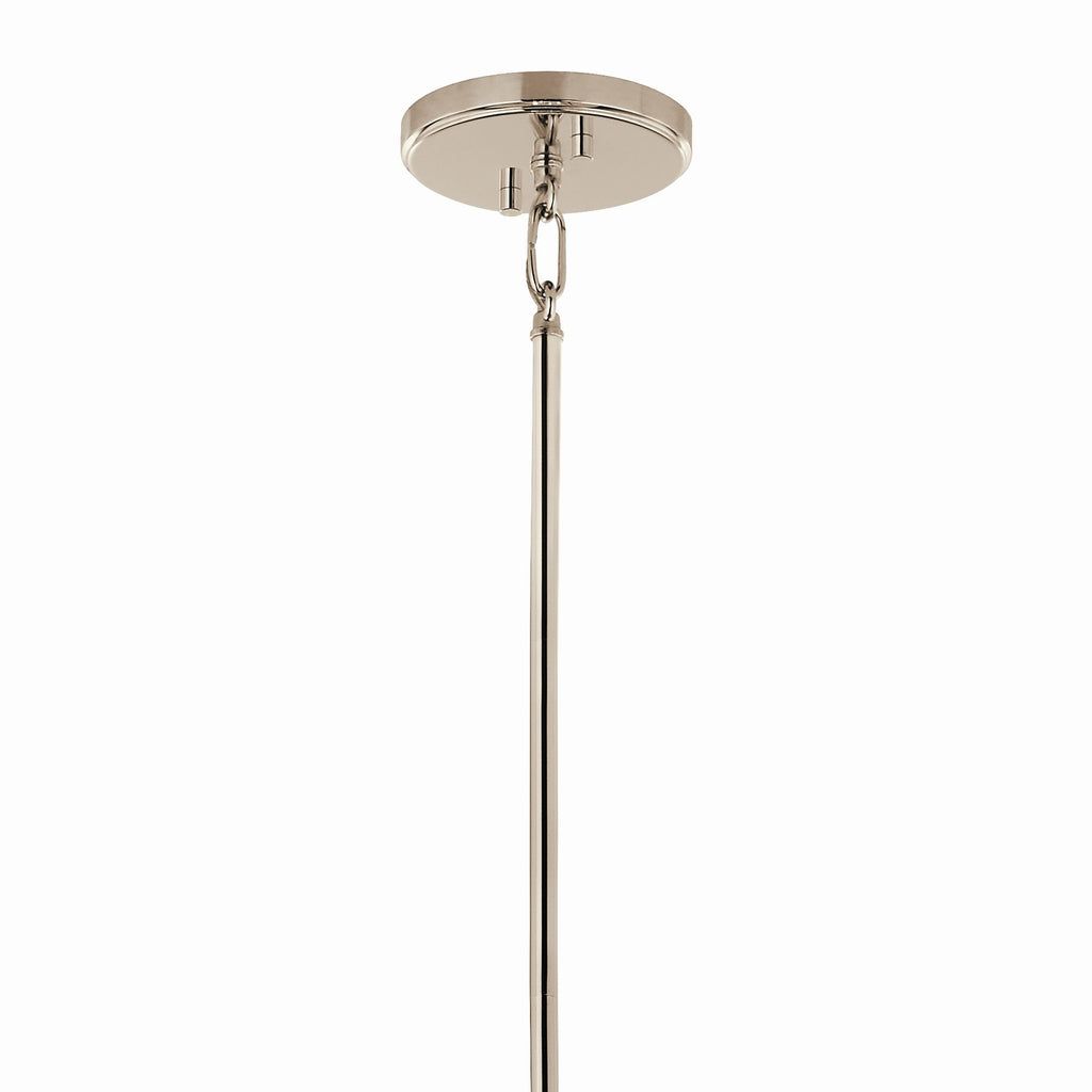 KICHLER 52626PN Eisley 21.25 Inch 4 Light Foyer Pendant In Polished Nickel And Black