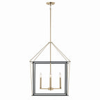 KICHLER 52627CPZ Eisley 30 Inch 4 Light Foyer Pendant In Champagne Bronze And Black