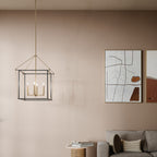 KICHLER 52627CPZ Eisley 30 Inch 4 Light Foyer Pendant In Champagne Bronze And Black