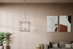 KICHLER 52627PN Eisley 30 Inch 4 Light Foyer Pendant In Polished Nickel And Black