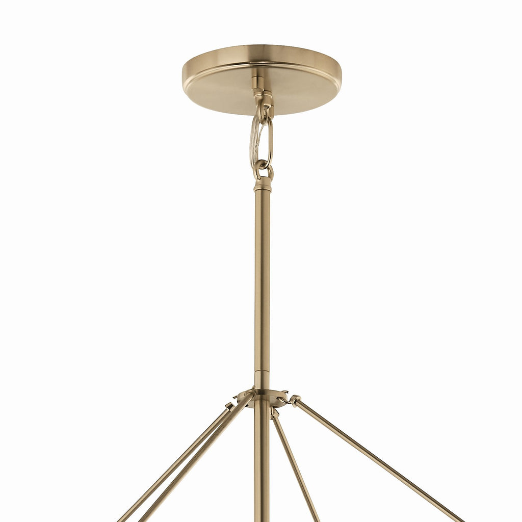 KICHLER 52628CPZ Eisley 40.25 Inch 8 Light Foyer Pendant In Champagne Bronze And Black