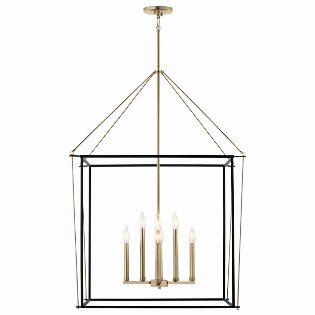 KICHLER 52628CPZ Eisley 40.25 Inch 8 Light Foyer Pendant In Champagne Bronze And Black