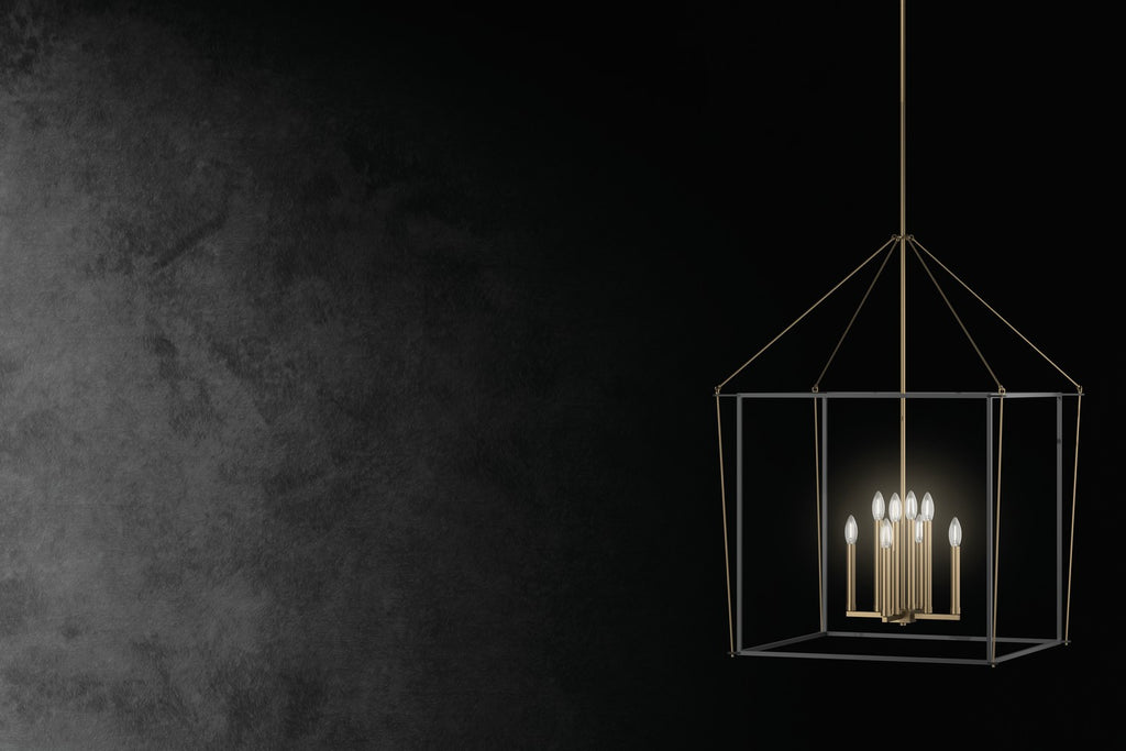 KICHLER 52628CPZ Eisley 40.25 Inch 8 Light Foyer Pendant In Champagne Bronze And Black