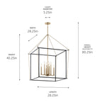 KICHLER 52628CPZ Eisley 40.25 Inch 8 Light Foyer Pendant In Champagne Bronze And Black