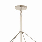 KICHLER 52628PN Eisley 40.25 Inch 8 Light Foyer Pendant In Polished Nickel And Black